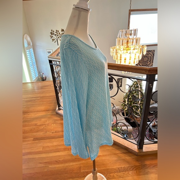 Chelsea & Theodore Blue & White Top in Women's Sz XL - Picture 4 of 9